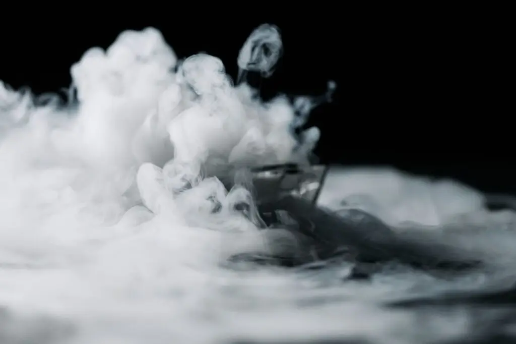 Captivating scene of thick, swirling smoke with a dark, mysterious ambiance.