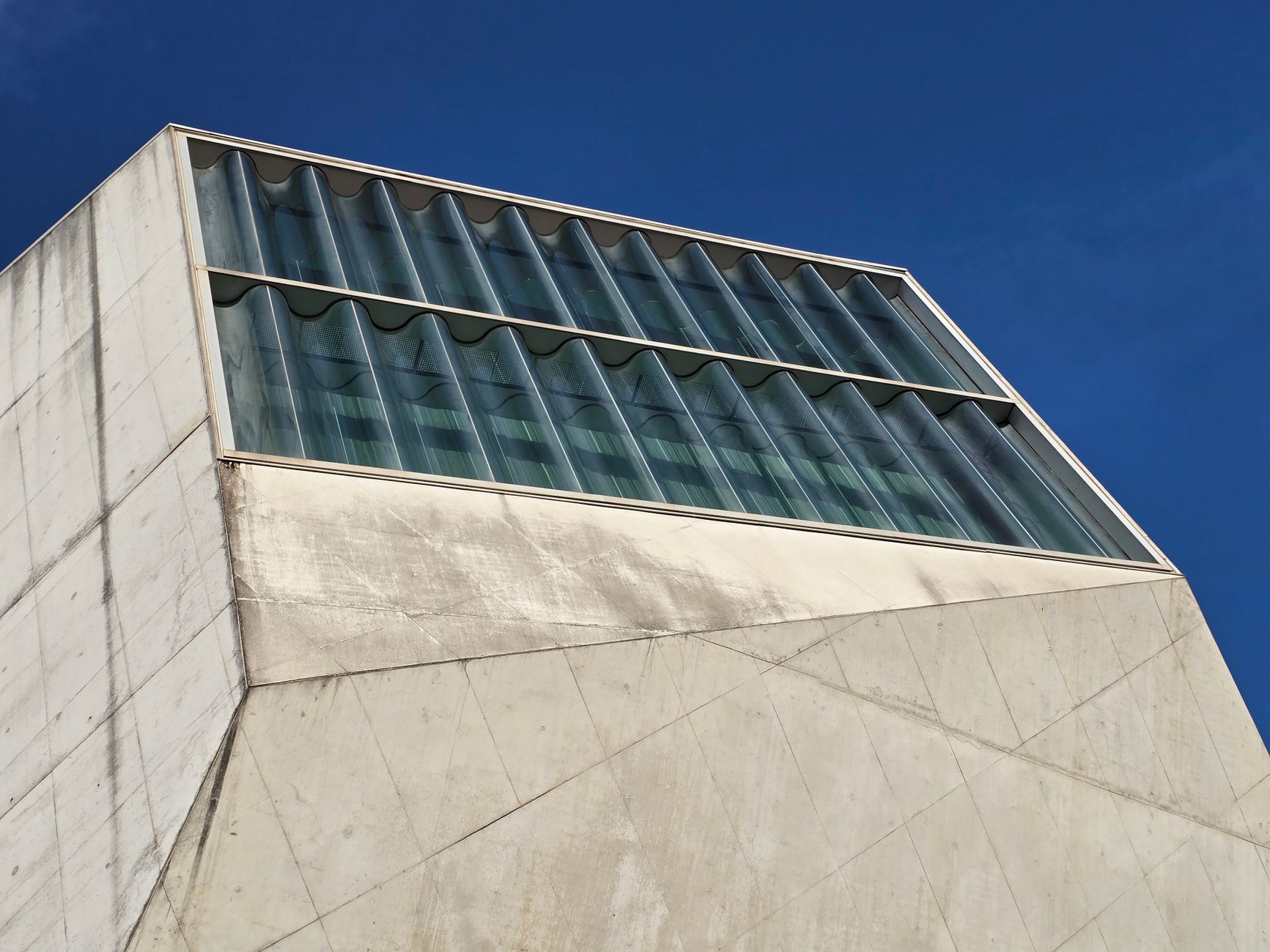Close-up of the iconic Casa da Música in Porto showcasing modern architectural style.