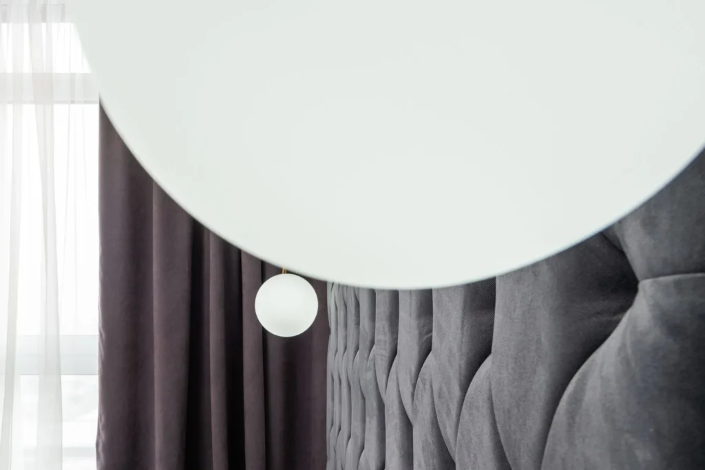 A close-up of modern interior design with a focus on textures and light.